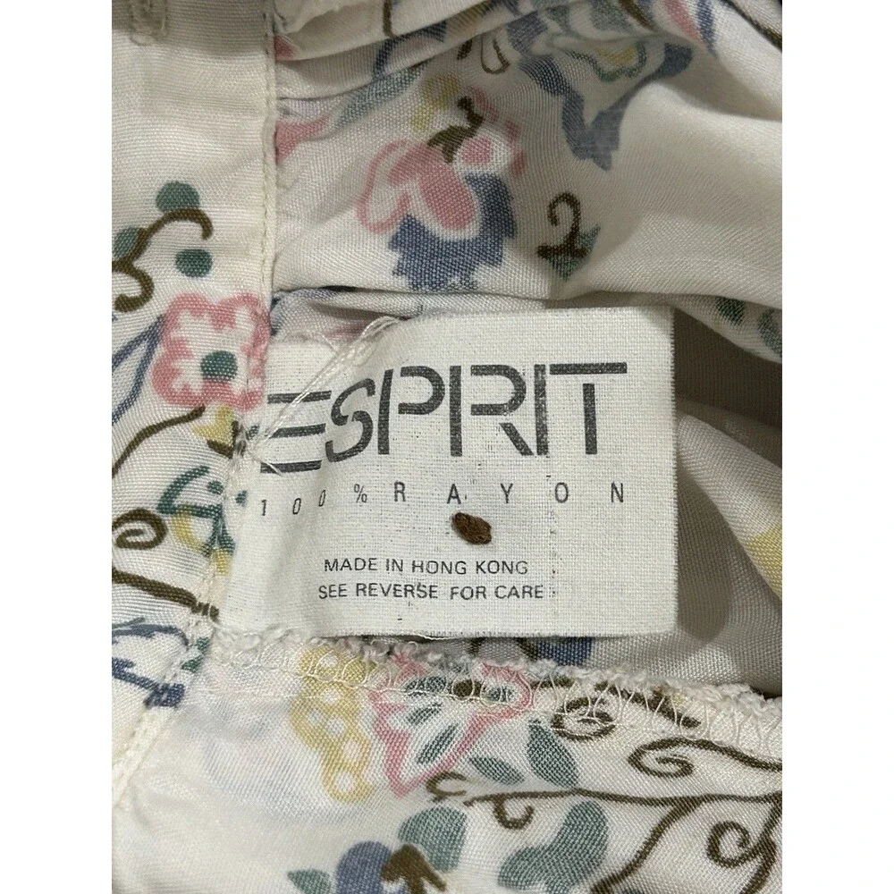 Vintage ESPRIT Sport Mini Skirt Skort Floral Small Hong Kong Carolyn Bessette - Picture 3 of 6